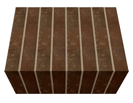 Перемычка фасадной термопанели Аляска Semir beige struktur, 60 мм