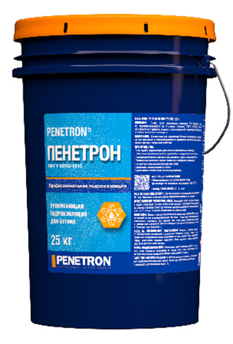 Пенетрон ведро 25 кг, сухая цементная смесь для гидроизоляции