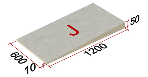 Плиты уклонообразующие LOGICPIR Slope -3,4% (J) СХ/СХ 1200Х600Х10-50, Технониколь, клиновидная теплоизоляция