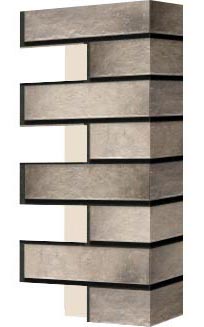 Левый откос фасадной термопанели Аляска Retro brick pepper, 60 мм