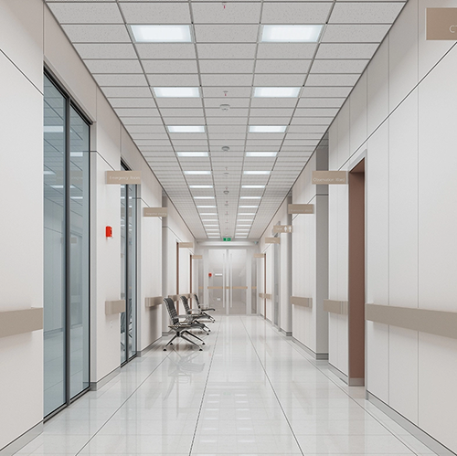 Негорючая акустическая потолочная панель Саундвул (SoundWool) Pixel НГ, кромка Е15 (600х600х12 мм), 0,36 м2