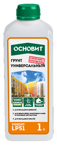Грунт универсальный Унконт Стандарт LP51, 1 л, канистра