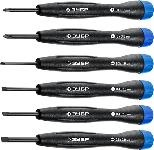 Набор отверток 6 штук, Зубр