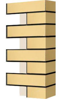 Левый откос фасадной термопанели Аляска Sand glatt, 60 мм