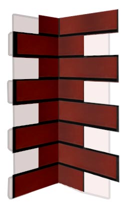 Внутренний угловой элемент фасадной термопанели Аляска Cloud rosa glatt, 60 мм