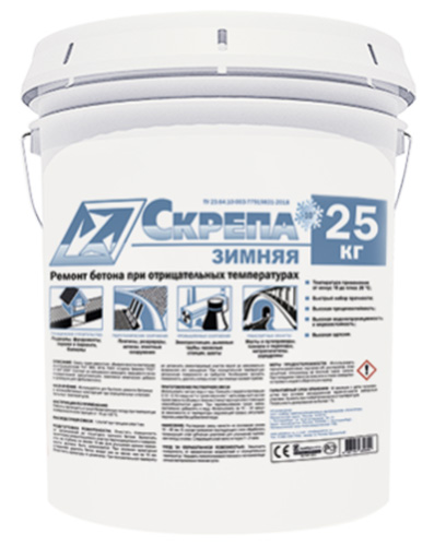 СКРЕПА зимняя ремонтная, ведро, 25 кг