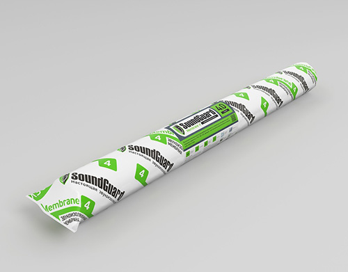 Звукоизоляционная мембрана SoundGuard Membrane 4, 2500х1200х4 мм