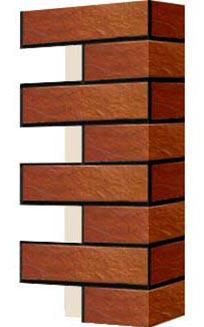 Левый откос фасадной термопанели Аляска Kalahari rustik, 60 мм