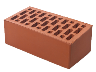 Облицовочный кирпич полуторный, М-150,120x250x88, красный, Braer