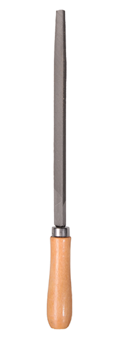 Напильник трехгранный, деревянная рукоятка 73/6/4/3, 200 мм, Вихрь