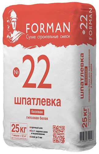 Шпатлевка базовая Форман 22 - 25 кг, мешок