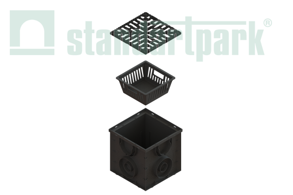 Дождеприемник Spark ДП-25.25-ПП с РВ щелевой ВЧ и КОДП ПП (комплект) 08670311, Стандартпарк