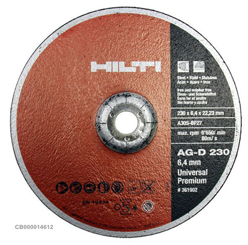 Диск шлифовальный по металлу HILTI AG-D 230х6,4, , шт