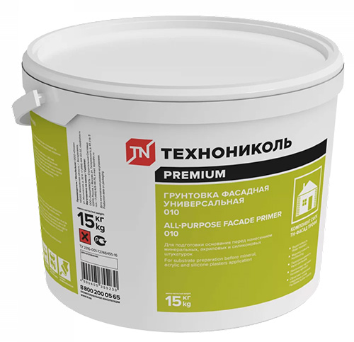 Грунтовка фасадная универсальная ТЕХНОНИКОЛЬ 010, 15 кг