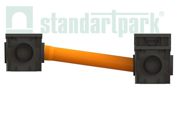 Дождеприемник PolyMax Basic ДП–30.30.30-ПП пластиковый черный 8370-М, Стандартпарк