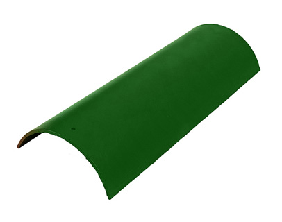 Арочная коньковая деталь ТИСМА зеленый, 600х228х5.8 мм