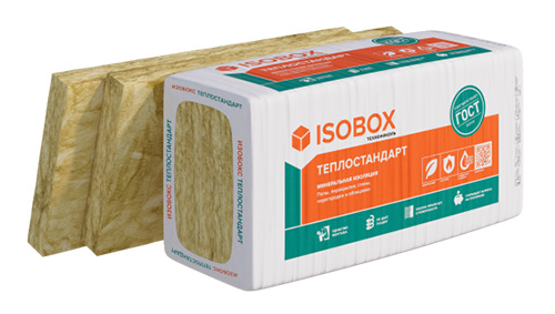 Мат минераловатный ISOBOX 40 P Теплостандарт, 65600x610x100 мм, 4,4 м2, Технониколь