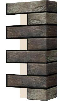 Левый откос фасадной термопанели Аляска Loft brick peper, 60 мм