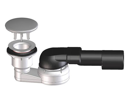 Сифон для душевого поддона HL514/SN-80 DN40/50х80мм горизонтальный