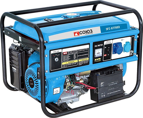 Бензогенератор СОЮЗ ЭГС-87700Э