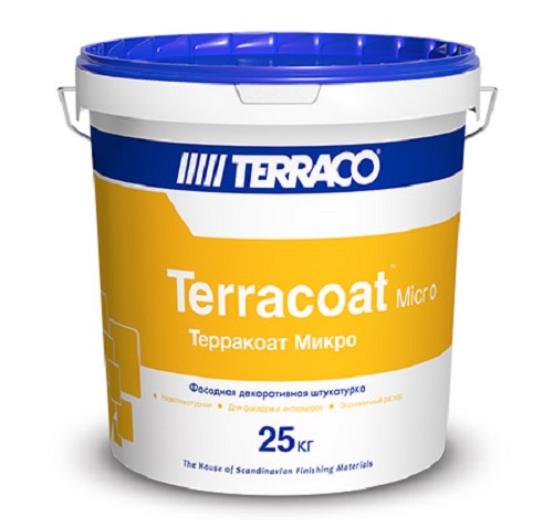 Декоративная штукатурка Terraco TERRACOAT XL на акриловой основе с текстурой «короед» База NP, 2,5 мм ведро 25 кг