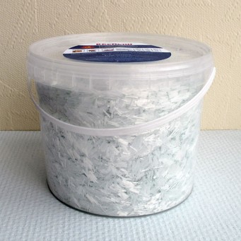 Армирующая фибра для сухих строительных смесей "Крепыш", ведро, 2,5 кг