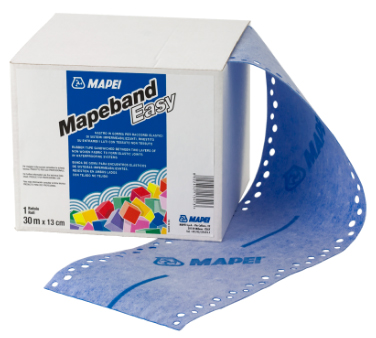 Лента гидроизоляционная Mapeband Easy, голубая, Mapei, 10 м х 13 см