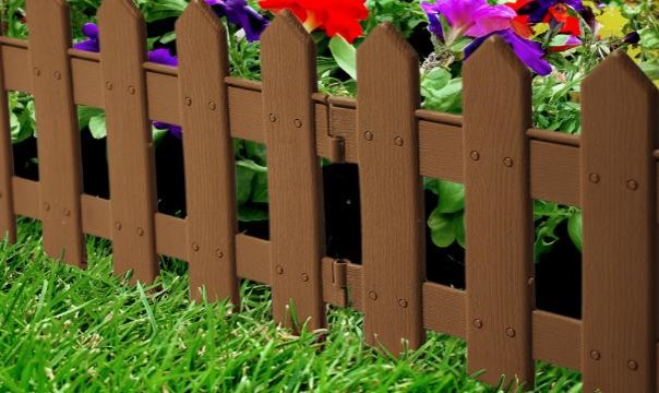 Садовое ограждение Палисадник коричневое, Стандартпарк