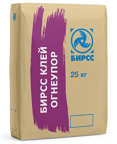 Термостойкий клей для печей и каминов ОГНЕУПОР БИРСС, 25 кг