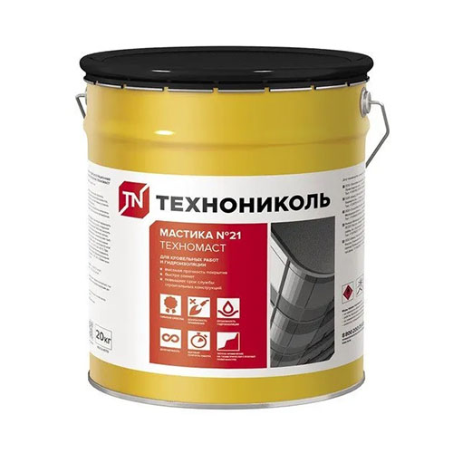 Мастика гидроизоляционная Технониколь №21 (Техномаст), ведро 20 кг