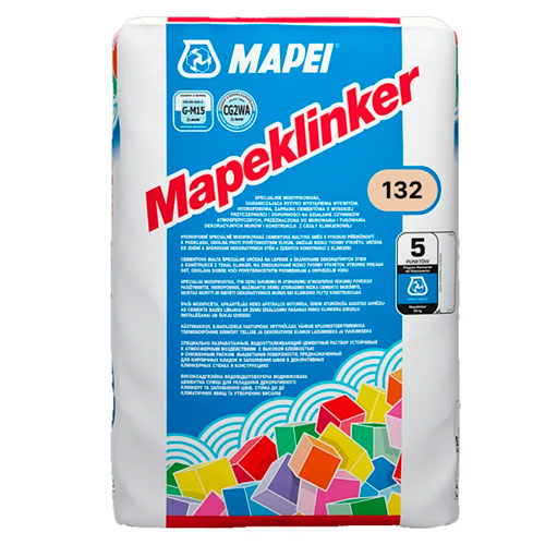 Mapeclinker, оттенок 132 (Бежевый 2000), 25 кг, Гидрофобный цветной раствор для заполнения швов и кладки
