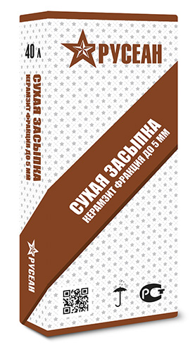 Сухая засыпка керамзит фракция до 5 мм, мешок 40 л