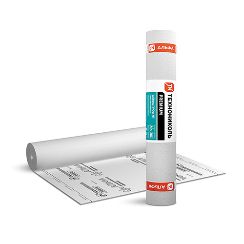 ТехноНиколь Альфа Проф НГ (1,5 x 50 м), Гидро-ветрозащитная диффузионная мембрана, 70 м2