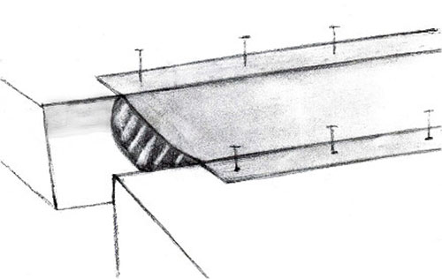 Противопожарная многослойная конструкция Аквастоп для деформационных швов тип ПЗШ-030/240