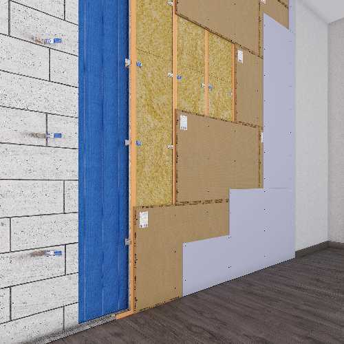 Каркасная система звукоизоляции стен «Барклайн Барьер Кварц Плюс»