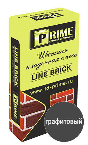 Цветная кладочная смесь Prime LineBrick Klinker, графитовый, 25 кг мешок