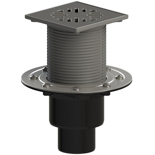 ТП-310.1Ds Трап ПП 110/75/50 верт. выпуск решетка нерж. сталь 150х150 /поплавковый сухой затвор/