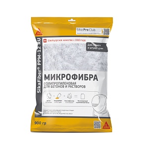 Полипропиленовая фибра для армирования всех типов растворов и бетона SikaFiber® PPM-12 RU, мешок 5 кг