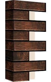 Правый откос фасадной термопанели Аляска Loft brick cardamon, 60 мм