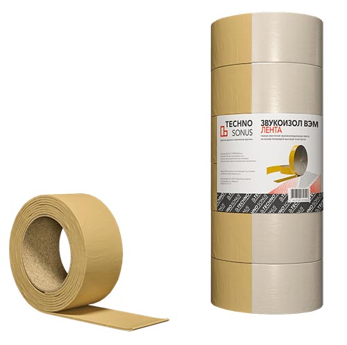 Лента Звукоизол ВЭМ (2,5 м x 50 мм x 2 мм)