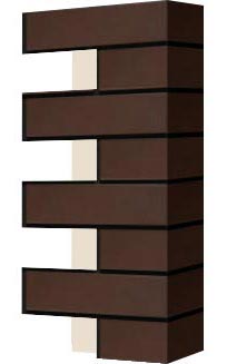 Левый откос фасадной термопанели Аляска Natural braun, 60 мм