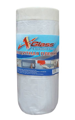 Пленка защитная с клейкой лентой 2,7х20 м, X-GLASS