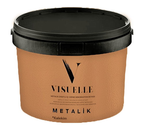 Декоративная краска с металлическим эффектом VISUELLE Metalik Бронзовая 1 кг, Kalekim