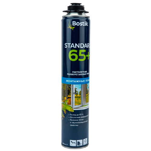 Standard 65+, 850 мл, Пена пистолетная полиуретановая, Bostik