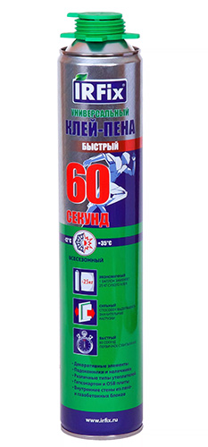 Клей-пена IRFIX универсальный 60 секунд, 800 мл