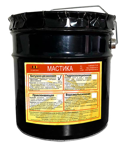 Мастика Битумно-резиновая, 20 кг, ведро ТСК Дипломат