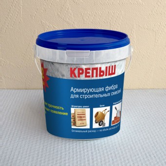 Армирующая фибра для сухих строительных смесей "Крепыш", ведро, 0,5 кг