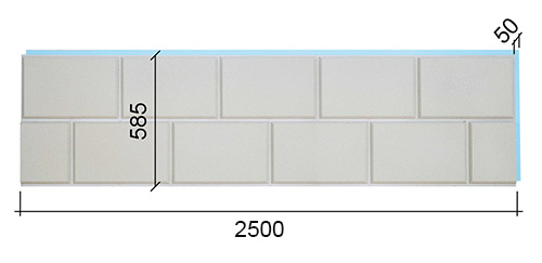 Фасадная панель RPG TermoRustic 50, 2500х585х50 мм, Ruspanel