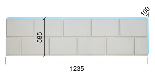Фасадная панель RPG TermoRustic 100, 1235х585х100 мм, Ruspanel