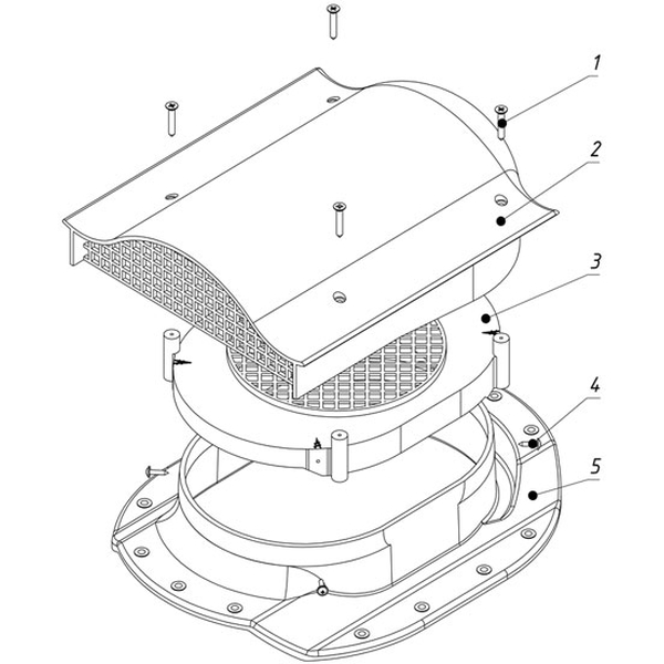 Аэратор кровельный TP-88/K терракот